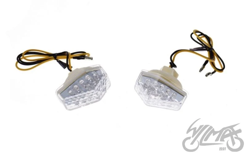 Kierunkowskazy LED do Suzuki, biały klosz, 12 V 0,5 W — para — ujęcie 1