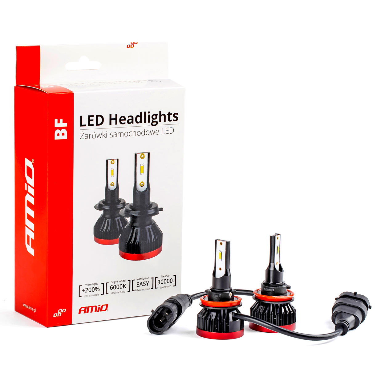 Żarówki samochodowe LED seria BF H8 H9 H11 H16 6000K Canbus — ujęcie 11