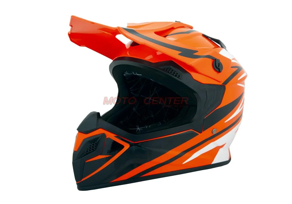 Kask crossowy BLEXX Dziecięcy MD-911 Junior pomarańczowy/czarny L Homologacja ECE — ujęcie 1