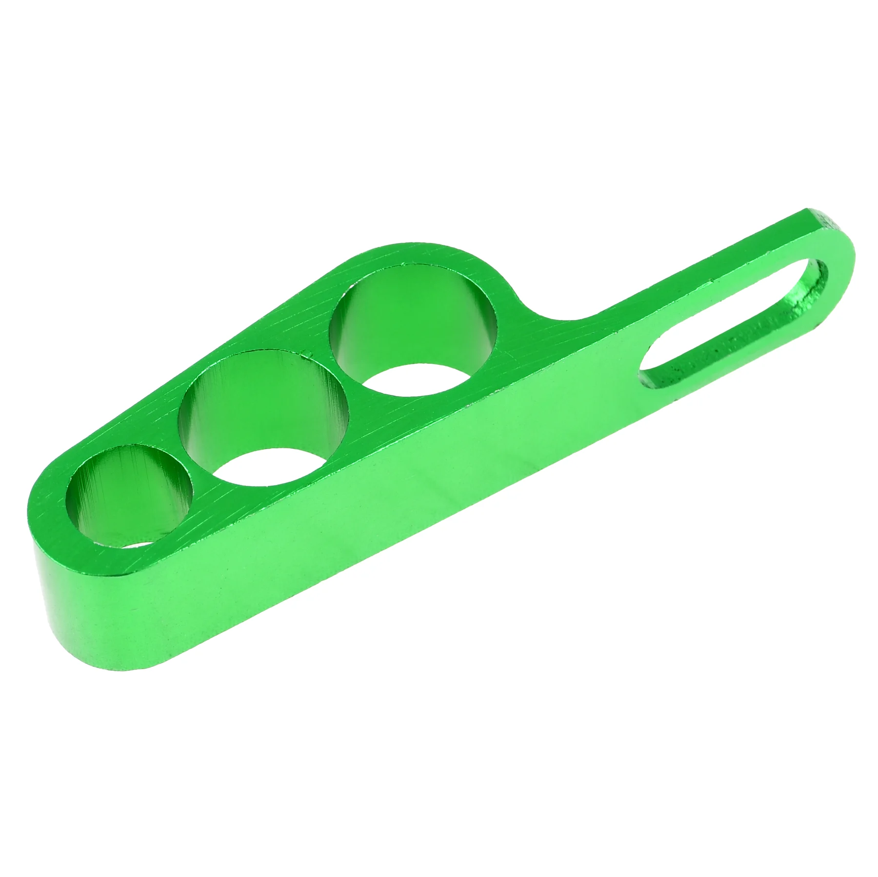Uchwyt linek / przewodu hamulcowego uniwersalny aluminium CNC anoda zielony V1 Racing Force — ujęcie 2