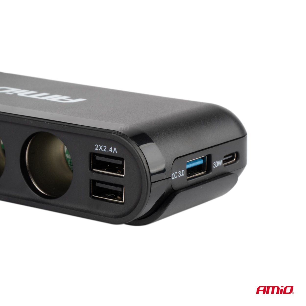 Rozdzielacz rozgałęźnik trójnik zapalniczki + woltomierz ładowarka USB USB-C 12 V 24 V — ujęcie 5