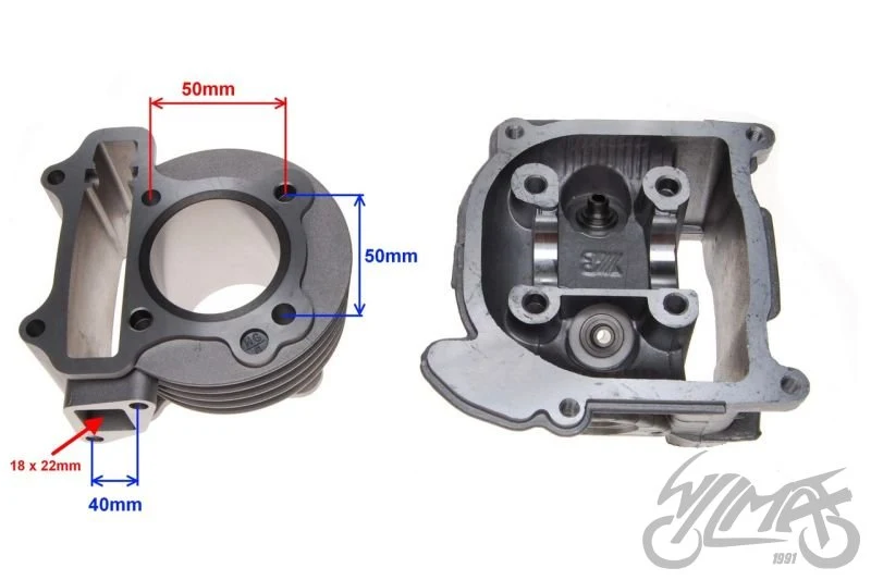 Cylinder + głowica 80 cm³ 4T komplet — ZD0023 — ujęcie 4