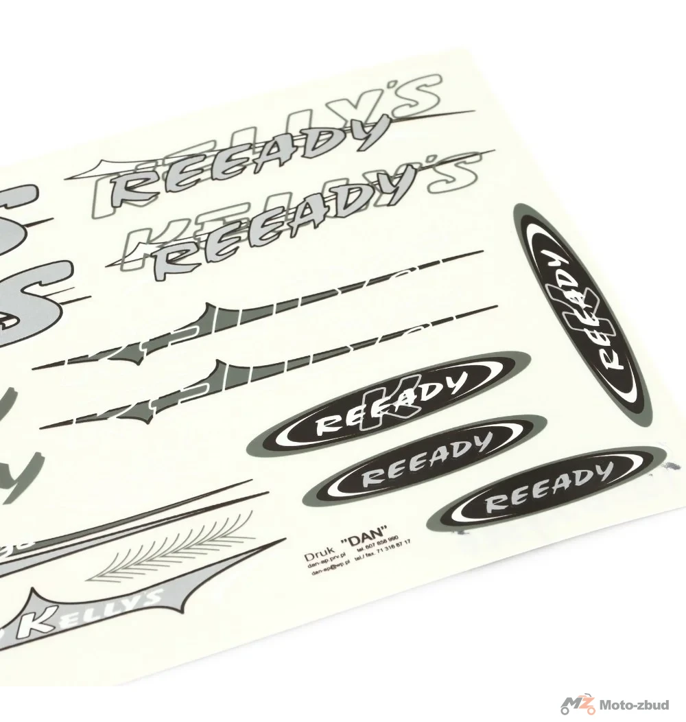 Kalkomania rowerowa kellys srebrna KR4 — ujęcie 3