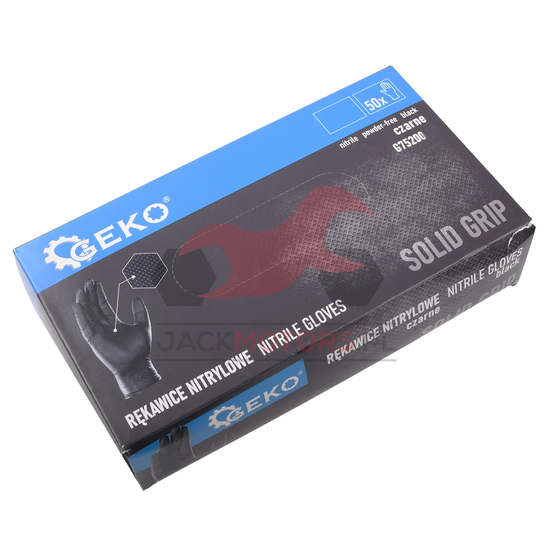 Rękawice nitrylowe Solid grip czarne L 50 szt. — ujęcie 1