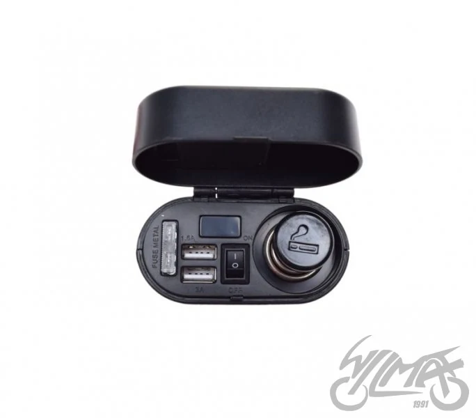 Gniazdo zapalniczki + usb motocykl skuter ATV — ujęcie 2