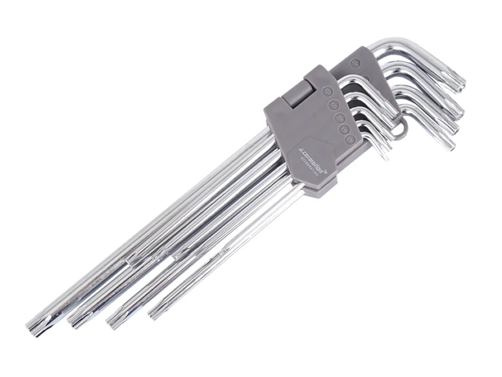 Klucze TORX T10-T50 9 szt. 230 mm z otworem