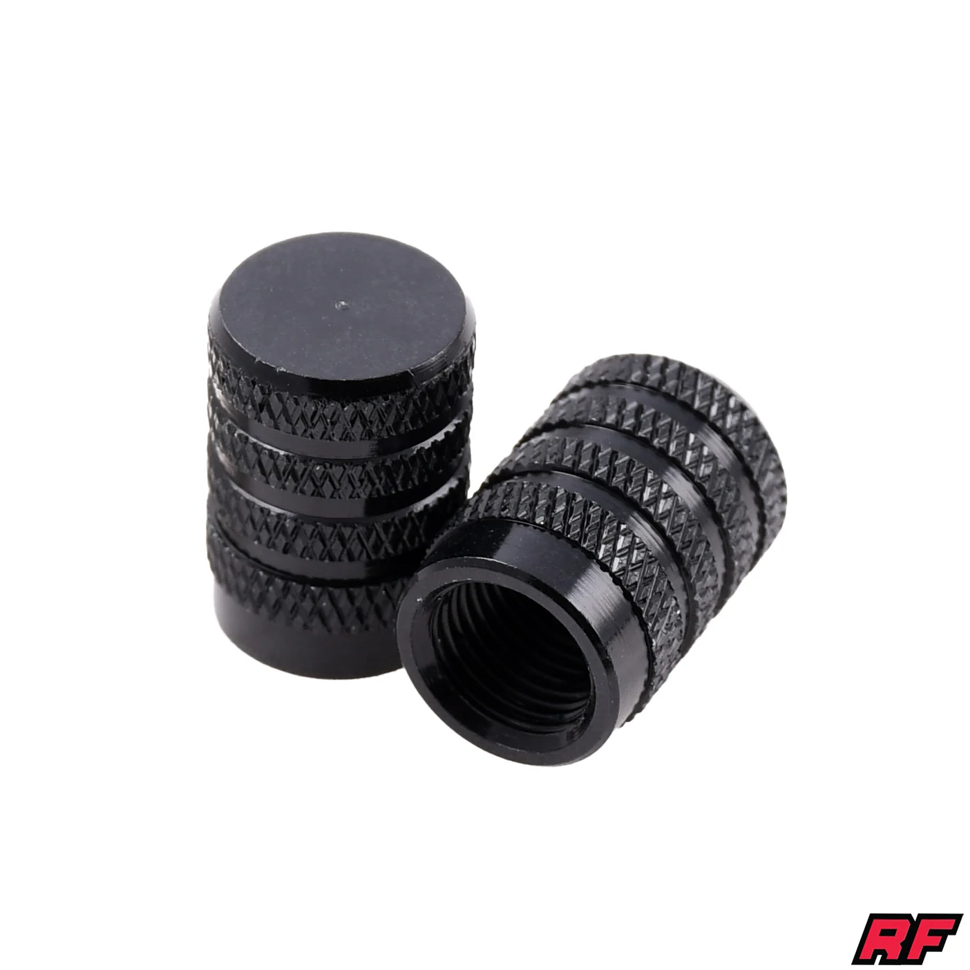 Nakrętka wentyla Racing Force roller V4 czarna 2szt — ujęcie 1