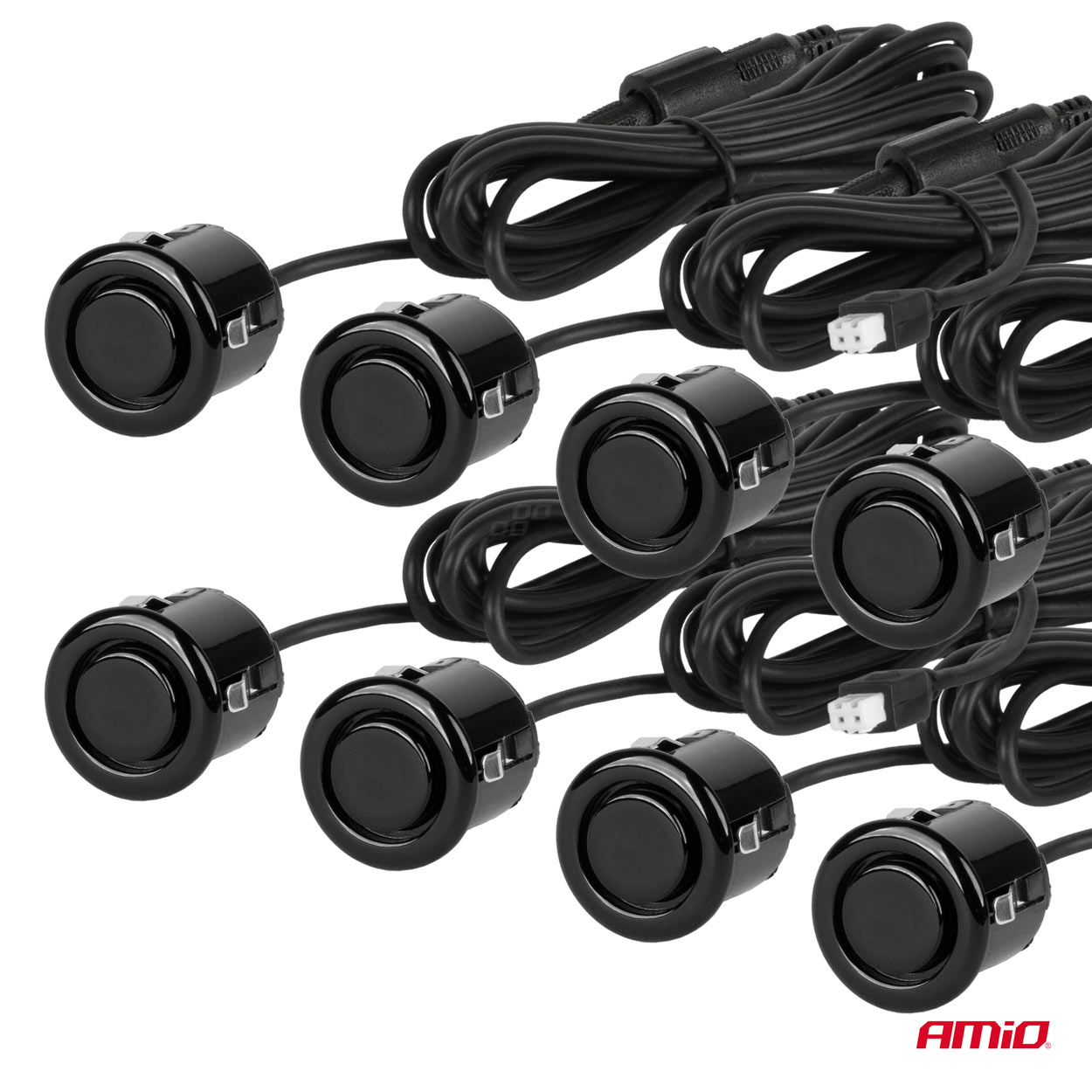 Zestaw czujników parkowania cofania LED 8 sensorów czarne "GOLD" 18 mm — ujęcie 4