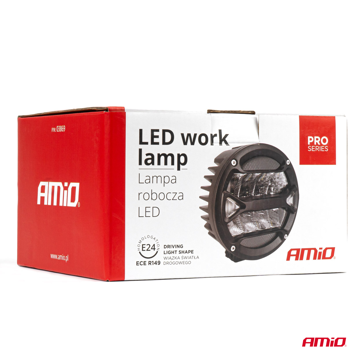 Lampa robocza drogowa LED PRO reflektor homologacja ECE R149 12 V 24 V — ujęcie 8