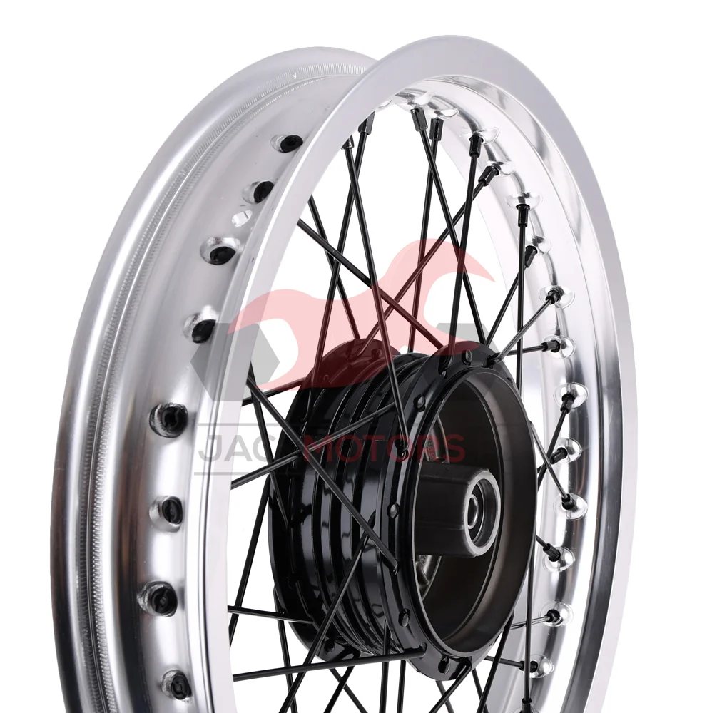 Koło jezdne Simson 2,15 × 16 S50/51/70 aluminium DPR Classic czarna piasta + szprychy — ujęcie 6