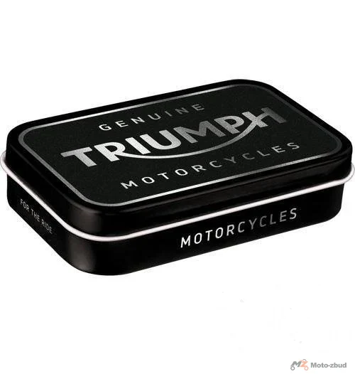 Miętówki Nostalgic-Art Mintbox XL — TRIUMPH LOGO SILVER — 40 g