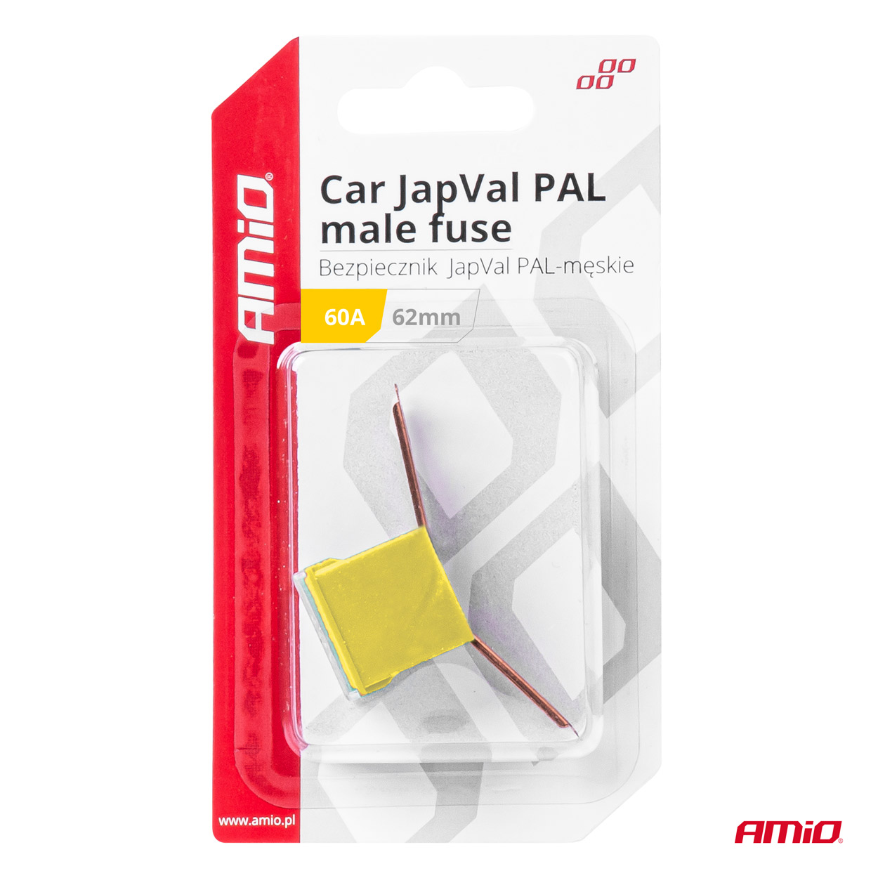 Bezpiecznik samochodowy JAPVAL PAL męski 62 mm 60A — ujęcie 3