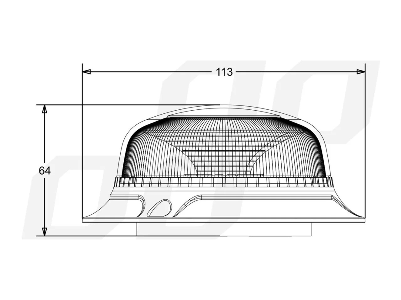 Lampa ostrzegawcza R65 R10 18LED 12/24V IP56 na magnes / śruby — ujęcie 4