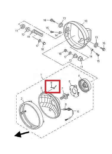 Sprężyna Oprawki Lampy Yamaha OEM YBR 250 — ujęcie 2