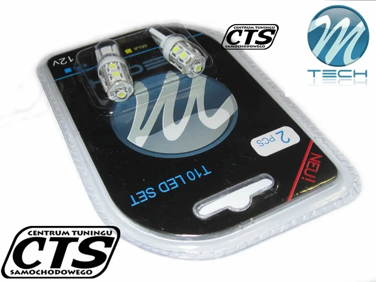 Żarówka W5W T10 12V 9 LED SMD3528 biała (2szt.) — ujęcie 2