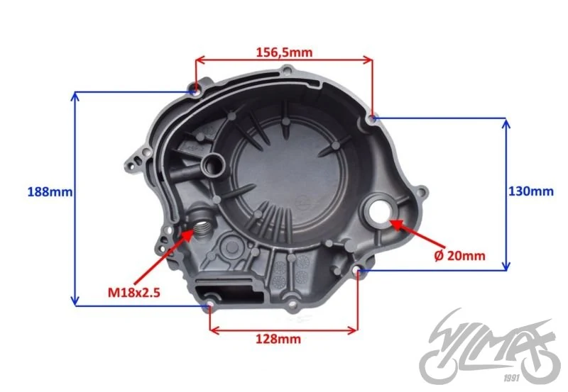 Pokrywa silnika prawa do Yamahy YBR125 — Yamaha YBR 125 — ujęcie 2