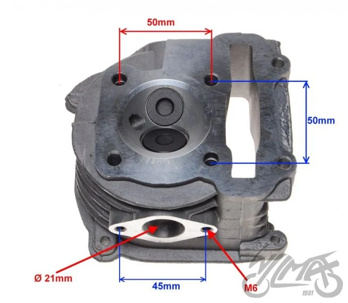 Głowica GY6 4T, wariant 90 cc, komora 50 mm — AY35176 — ujęcie 2