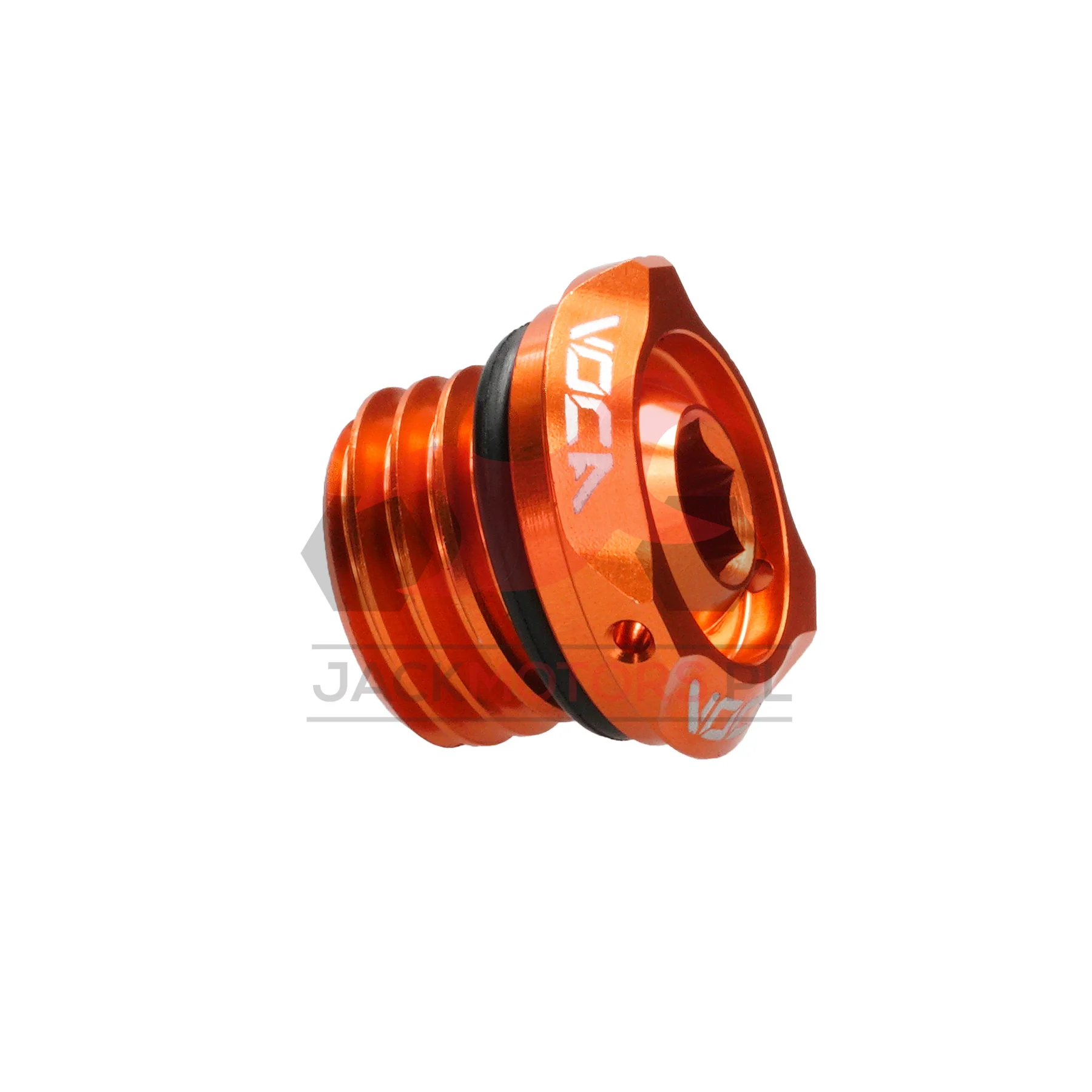 Korek oleju VOCA CNC V2 pomarańczowy Derbi D50B0 / EBS050 — ujęcie 1