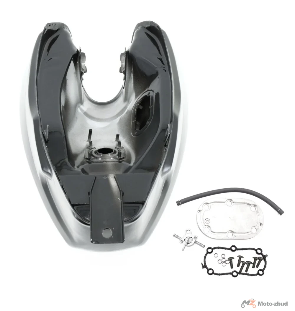 Junak 901/901F/901X/901 SPORT/122/122F/122 sport zbiornik paliwa czarny mat (bez nalepek) (miernik 4 śruby) (adapter pompy paliwa na kranik paliwa) — ujęcie 3