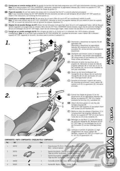 Stelaż kufra centralnego SHAD do Honda VFR800 VTEC / VFR800 — ujęcie 2