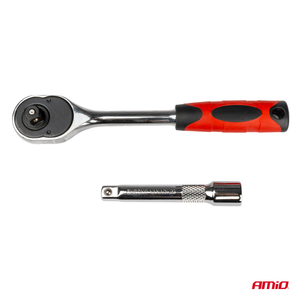 Klucz nasadowy grzechotka zestaw 11 szt 1/2" 10-24mm — ujęcie 5
