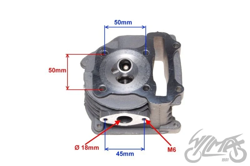 Głowica cylindra 80 cm³ 4T silnik JJ1P39QM goła — ujęcie 2