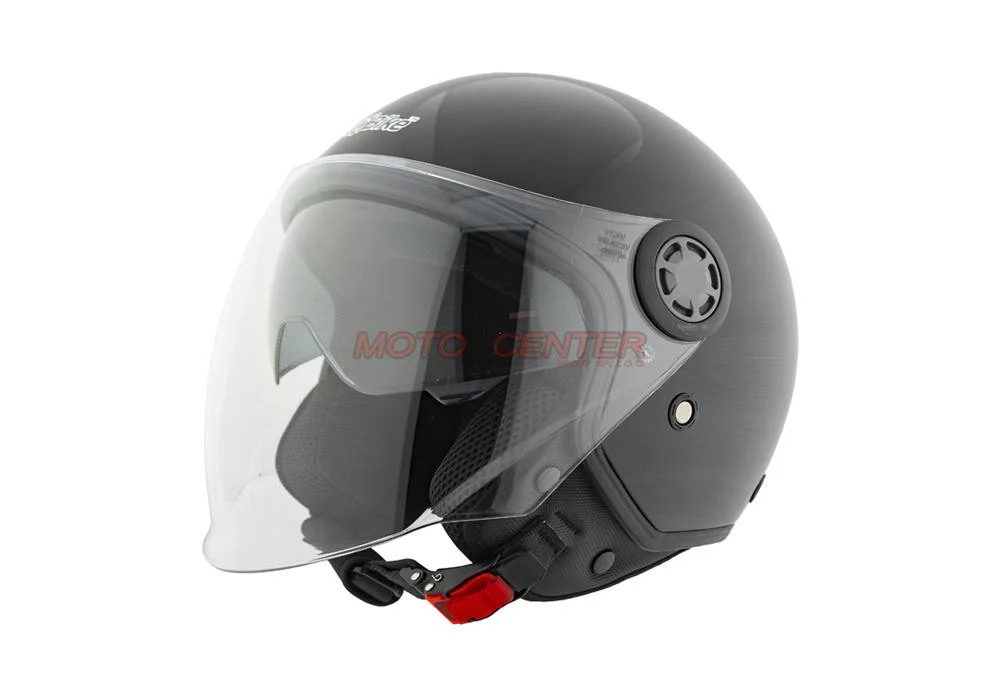 Kask motocyklowy otwarty z blendą City-Bike YA-662 czarny połysk rozmiar L Homologacja ECE 22.06 — ujęcie 1