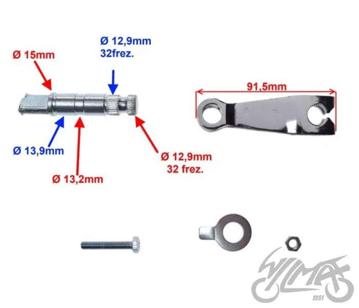 Rozpieracz szczęk + dźwignia tył kpl. 93 mm — ujęcie 2