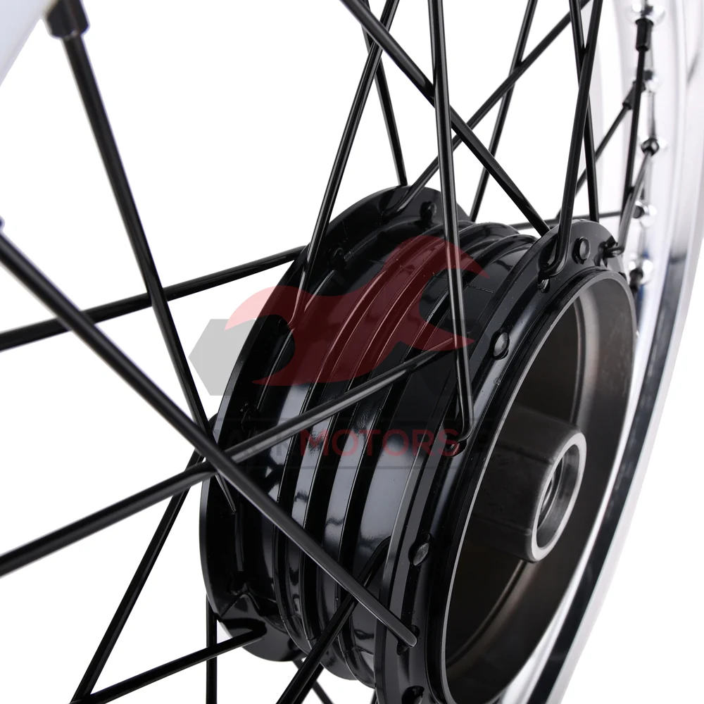Koło jezdne Simson 1,5 × 16 S50/51/70 aluminium DPR Classic czarna piasta + szprychy — ujęcie 4