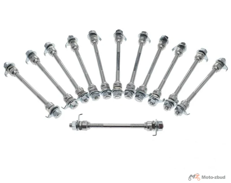 Oś rowerowa koła 8 mm przód zwykły 12 szt