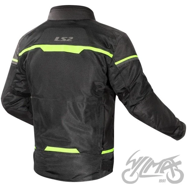 Kurtka motocyklowa LS2 Riva męska Black Neon Yellow — M — ujęcie 2