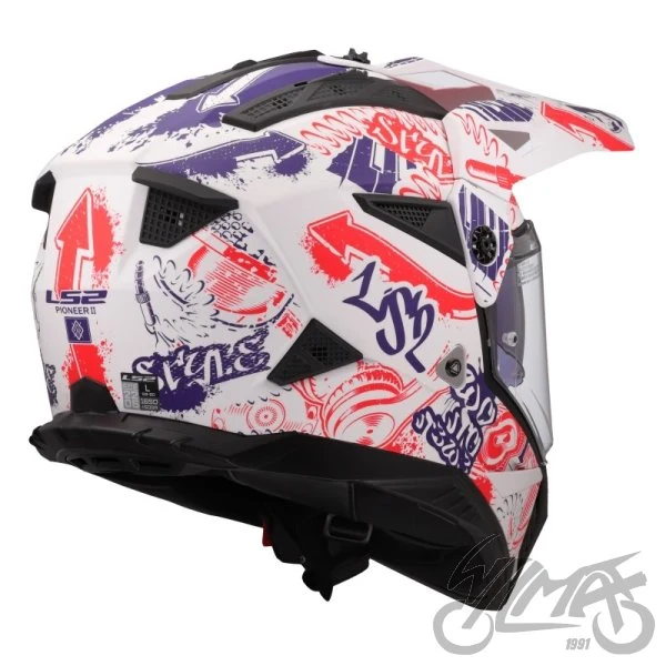 Kask adventure LS2 MX702 Pioneer II Fantasy M.Wh.R.B. — M — ujęcie 4