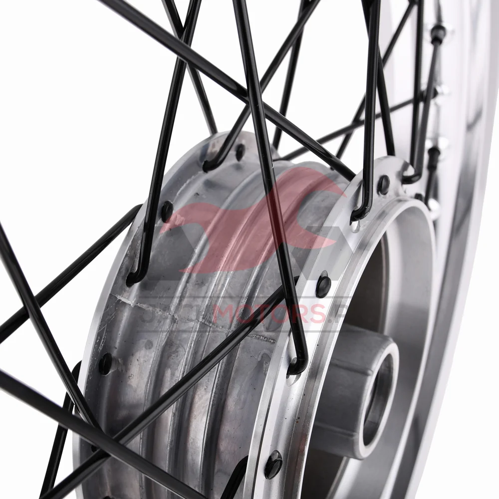 Koło jezdne Simson 1,5 × 16 S50/51/70 aluminium DPR Classic czarne szprychy — ujęcie 6