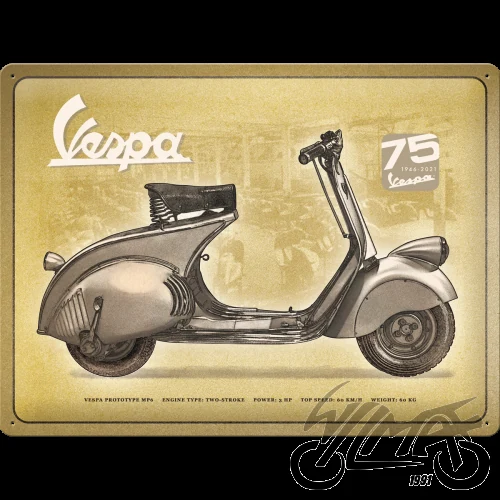 Tablica plakat 30 × 40 Vespa 75 year 63402 — ujęcie 1