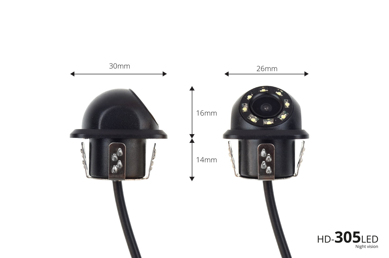 Zestaw czujników parkowania TFT01 4,3" z kamerą HD-305 LED 4 sensory czarne wewnętrzne — ujęcie 5