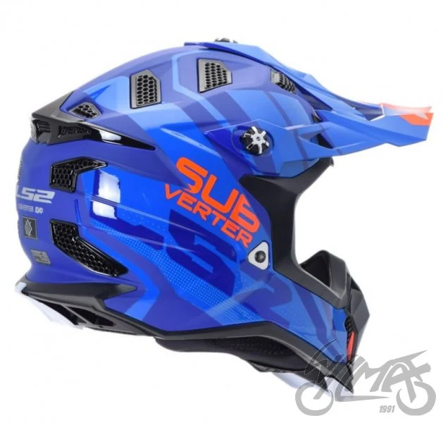 Kask crossowy LS2 MX700 Subverter Evo Troop Matt Blue — L — ujęcie 2