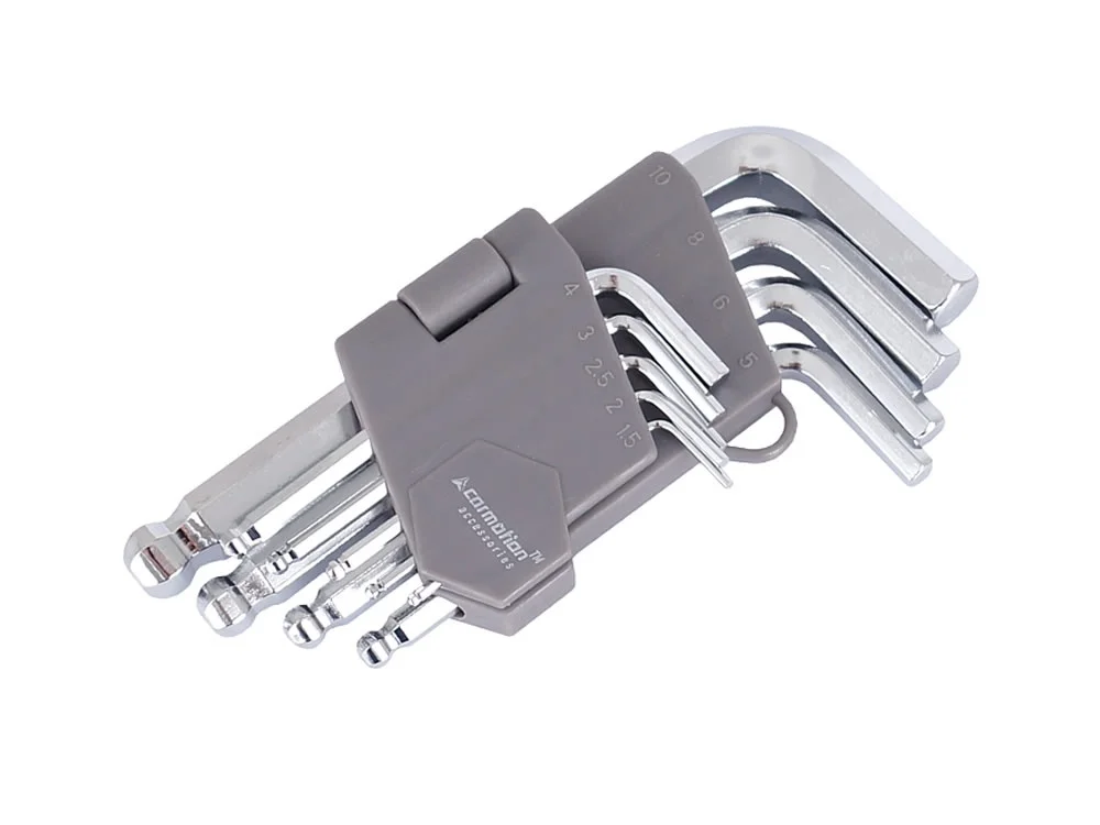 Klucze imbusowe 9 szt. kuliste 130 mm