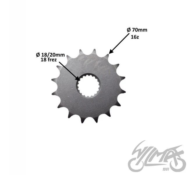 Zębatka przód zdawcza 16z 428 do Suzuki GN125 — ujęcie 2