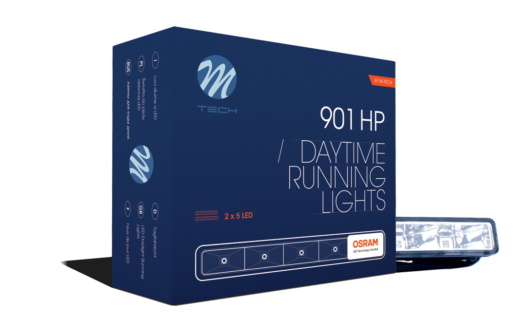 Światła do jazdy dziennej LED DRL 901HP M-Tech LD901 — ujęcie 4