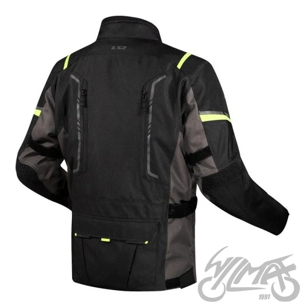 Kurtka motocyklowa męska LS2 Narvik Grey Black H-V Yellow — 6XL — ujęcie 2