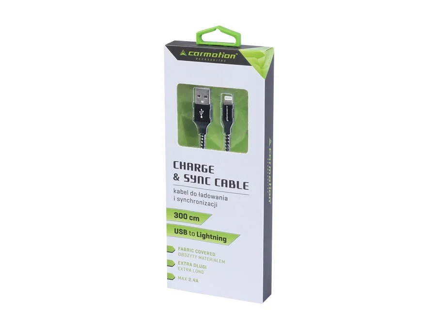 Kabel Apple Lightning 300cm mikrofibrowy — ujęcie 2