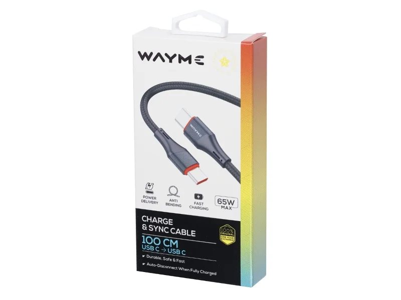 Kabel do ładowania i synchronizacji 100 cm usb-c > usb-c pd 65w — ujęcie 2
