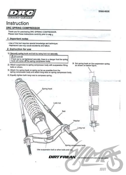 Ściągacz sprężyny tylnego amortyzatora Twin-Shock — komplet — ujęcie 2