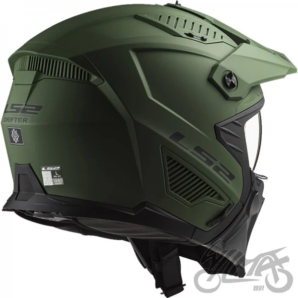 Kask LS2 OF606 Drifter Solid Matt mili Green-06 — rozmiar M — ujęcie 3