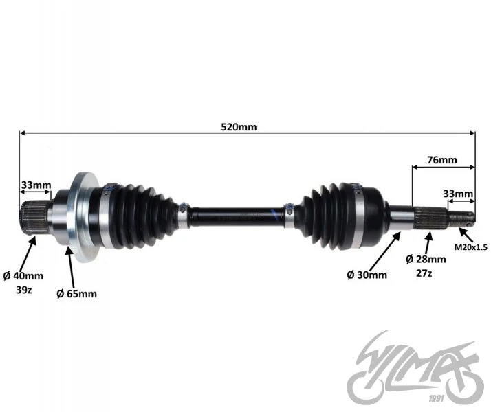Półoś prawy tył do CFMoto 450 520 — ujęcie 2