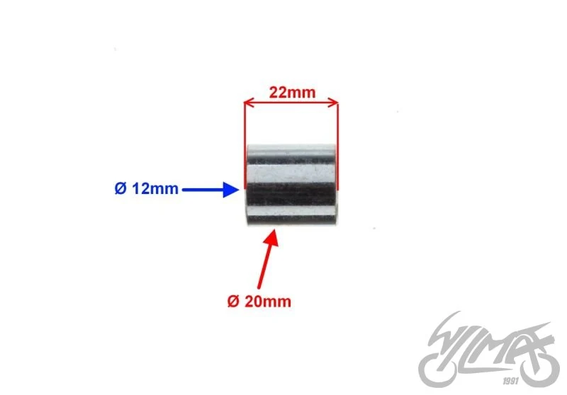 Tulejka osi koła przód 12 × 20 × 22 — Longjia XT50QT-K Exactly — ujęcie 2