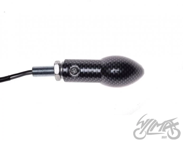 Kierunkowskazy LED carbon, pomarańczowy klosz 12 V 1 W — para AM1327 — ujęcie 3
