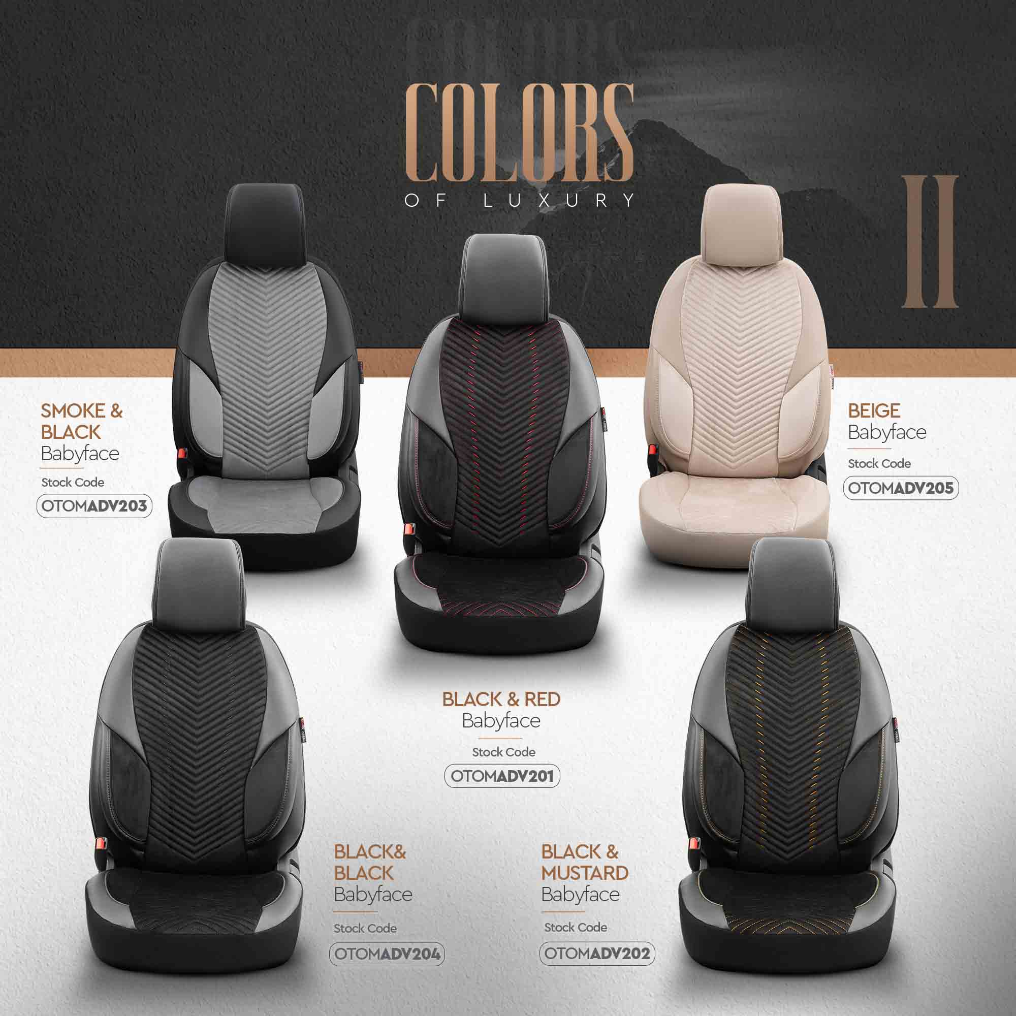 Komplet pokrowców na fotele samochodowe OTOM ADVANCED 204 BLACK BABYFACE 3-ZIP — ujęcie 12