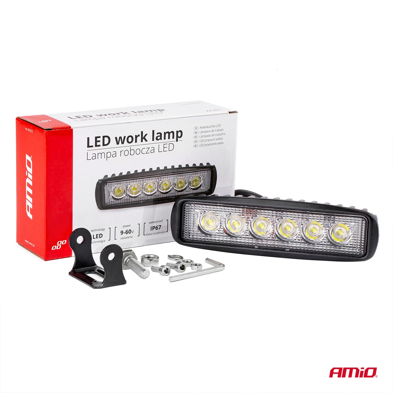 Lampa robocza LED szperacz AWL01 6 LED 12 V 24 V — ujęcie 11