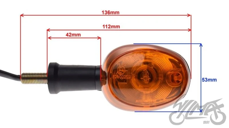 Kierunkowskazy tylne pomarańczowe — 12 V, para AL70211 — ujęcie 2